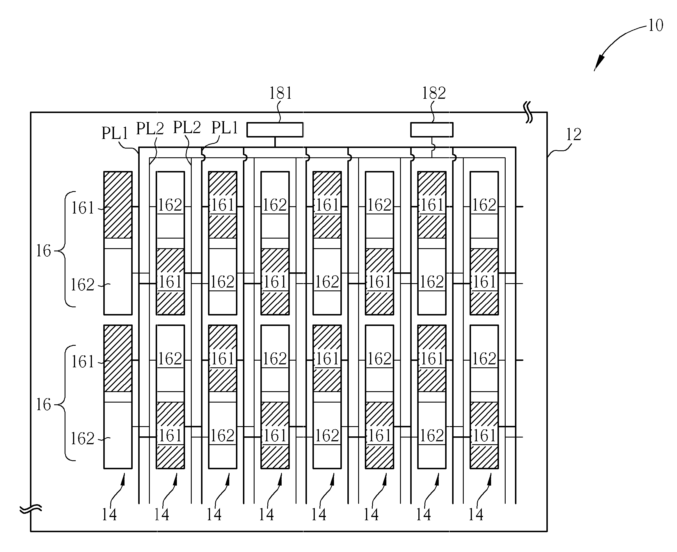 Pixel structure of electroluminescent display panel