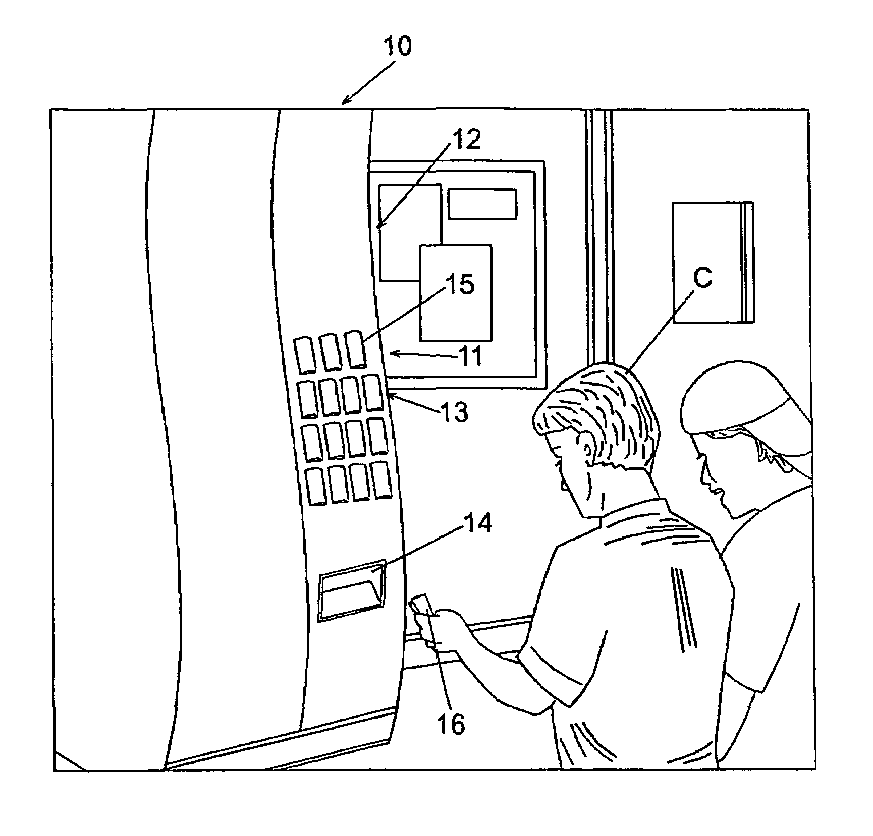 Vending machine with transponder interrogator