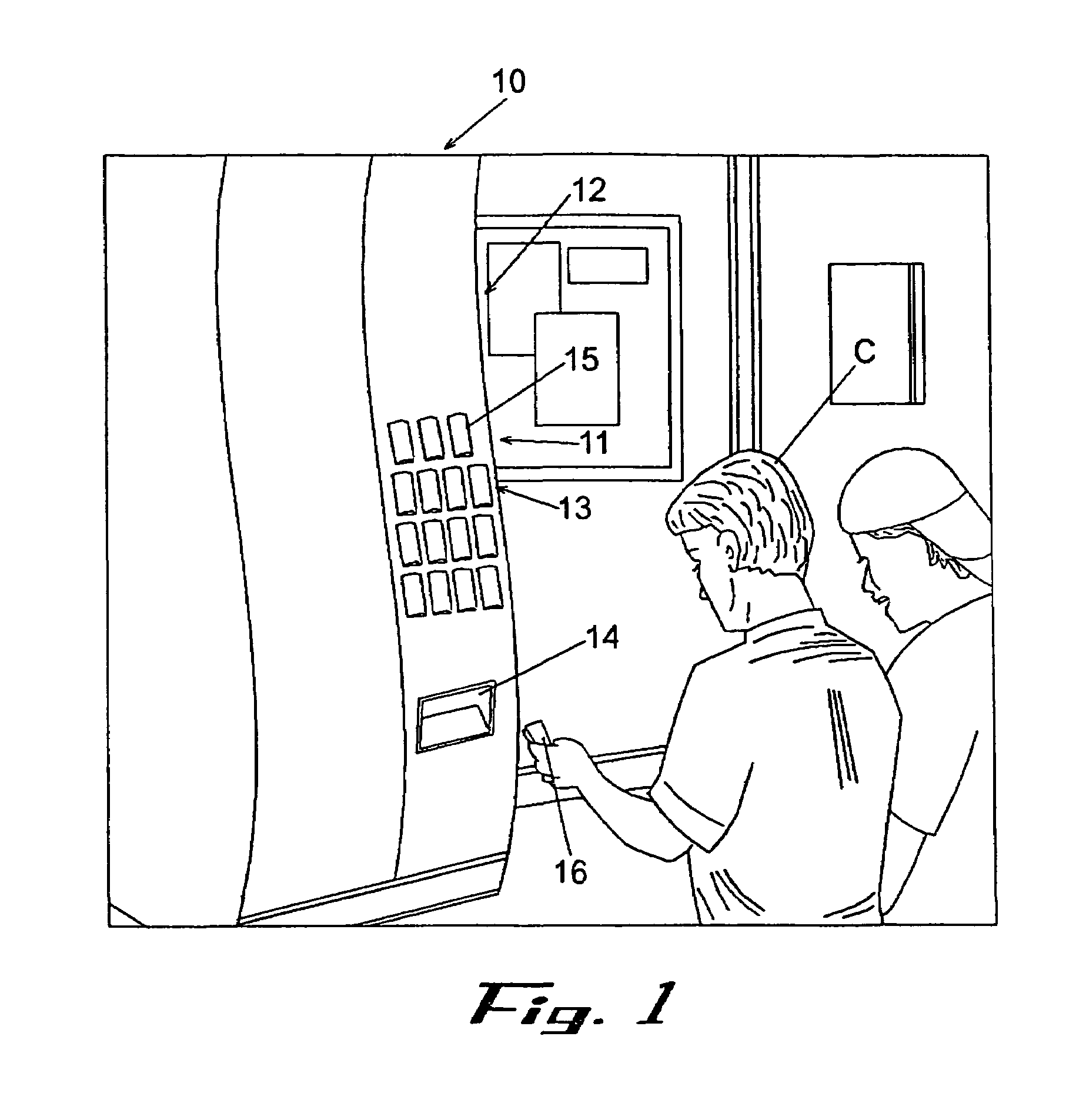 Vending machine with transponder interrogator