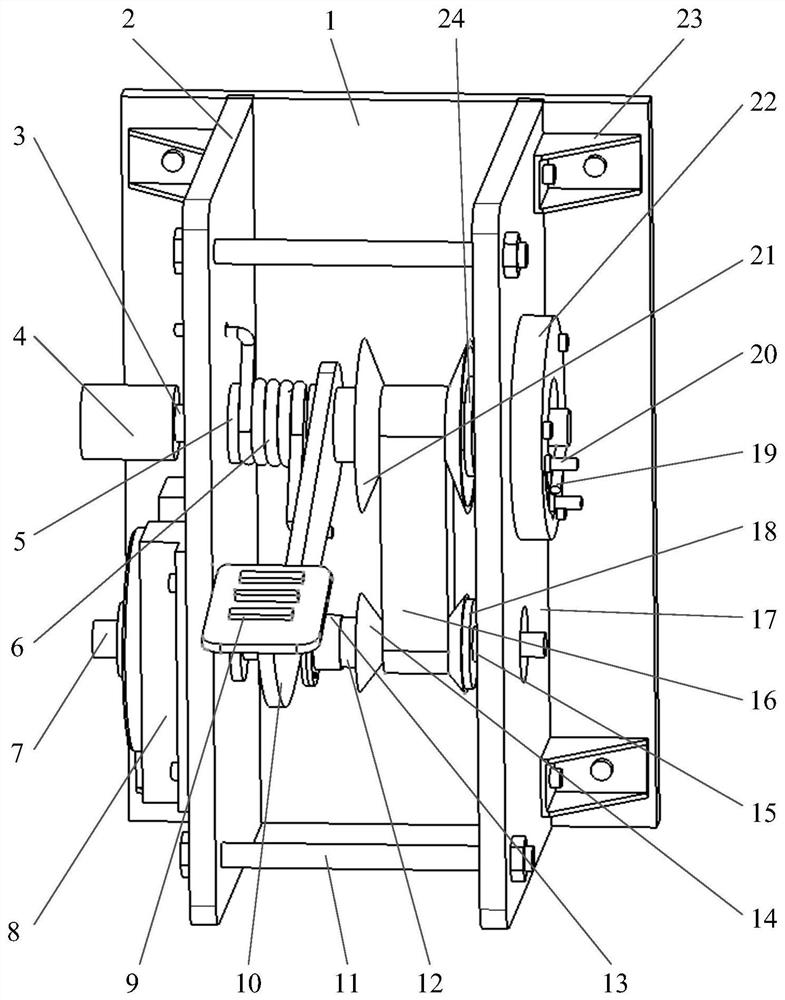 A kind of pedal force simulation device based on magnetorheological