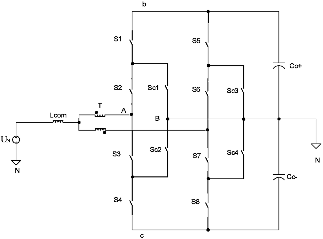 A transformer magnetic balance method and device for a multi-state switch circuit