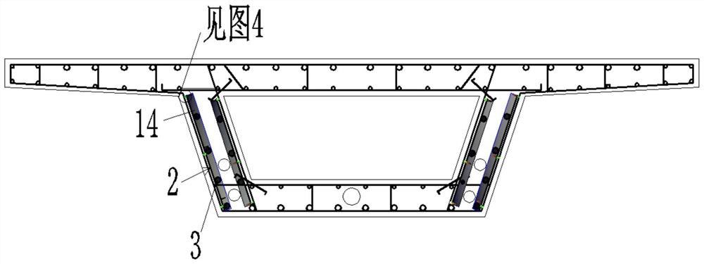 A PC box girder web reinforcement structure and method with built-in oblique mesh