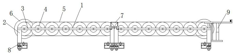 Conveying device for environment-friendly plate production