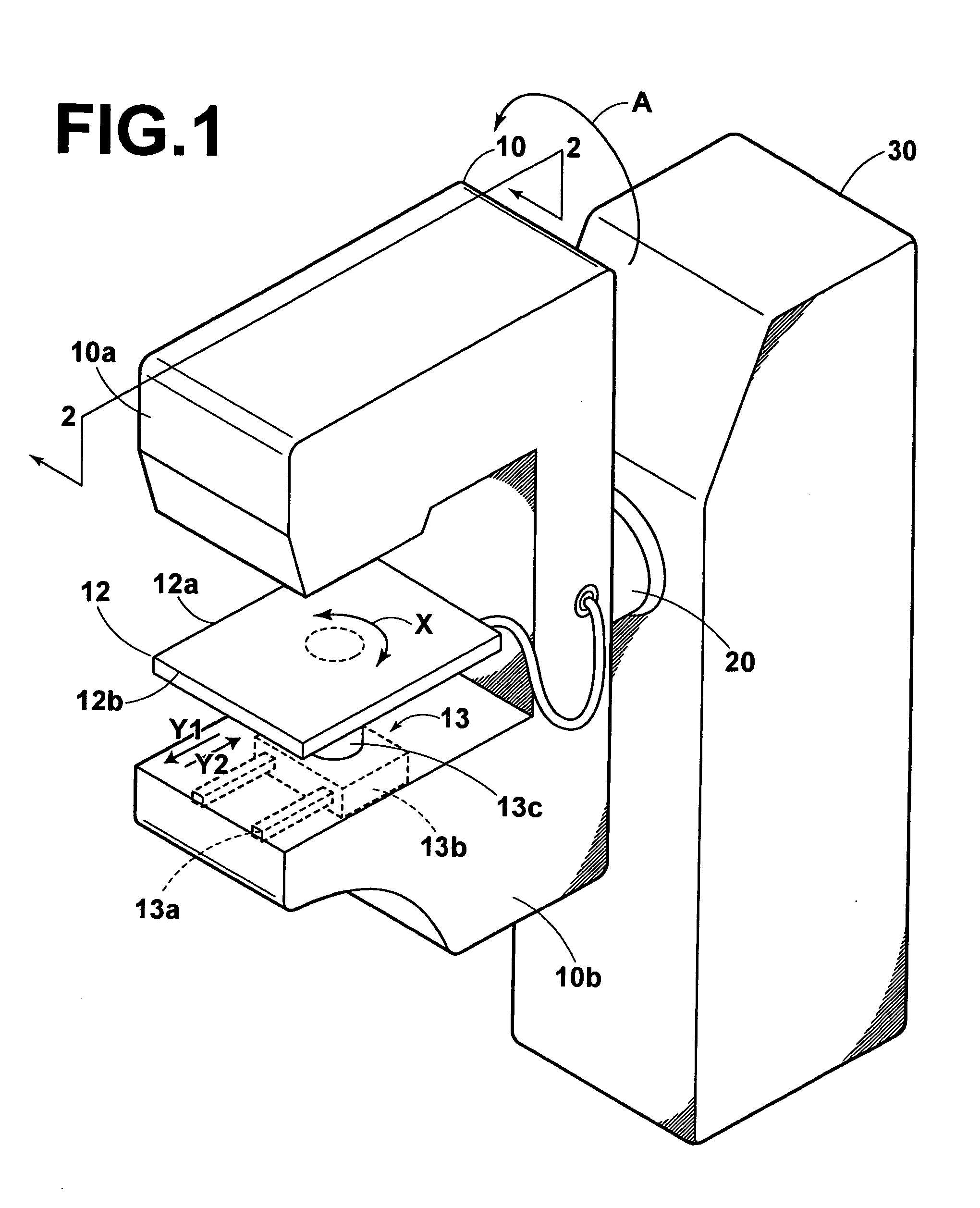 Mammogram recording and read-out apparatus