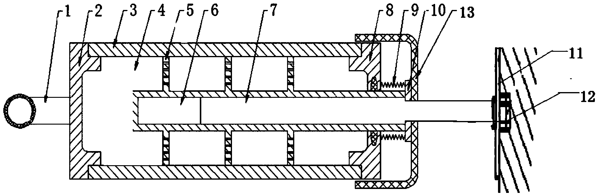 Novel shake-proof noise-reduction rock drill