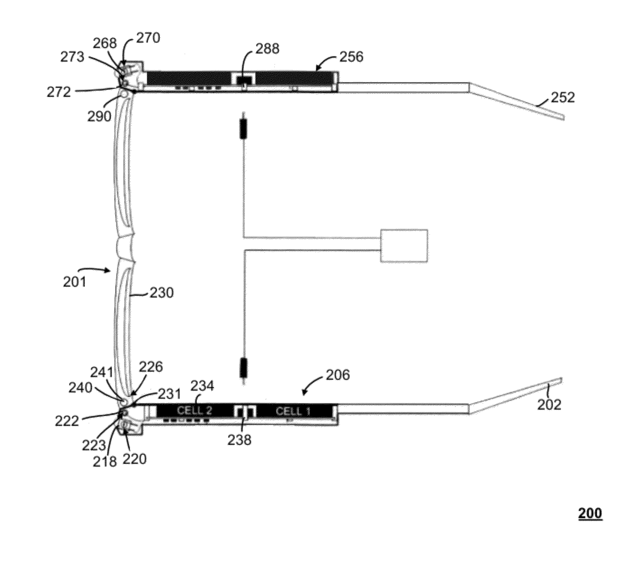 Electronics assembly in low-vision reader