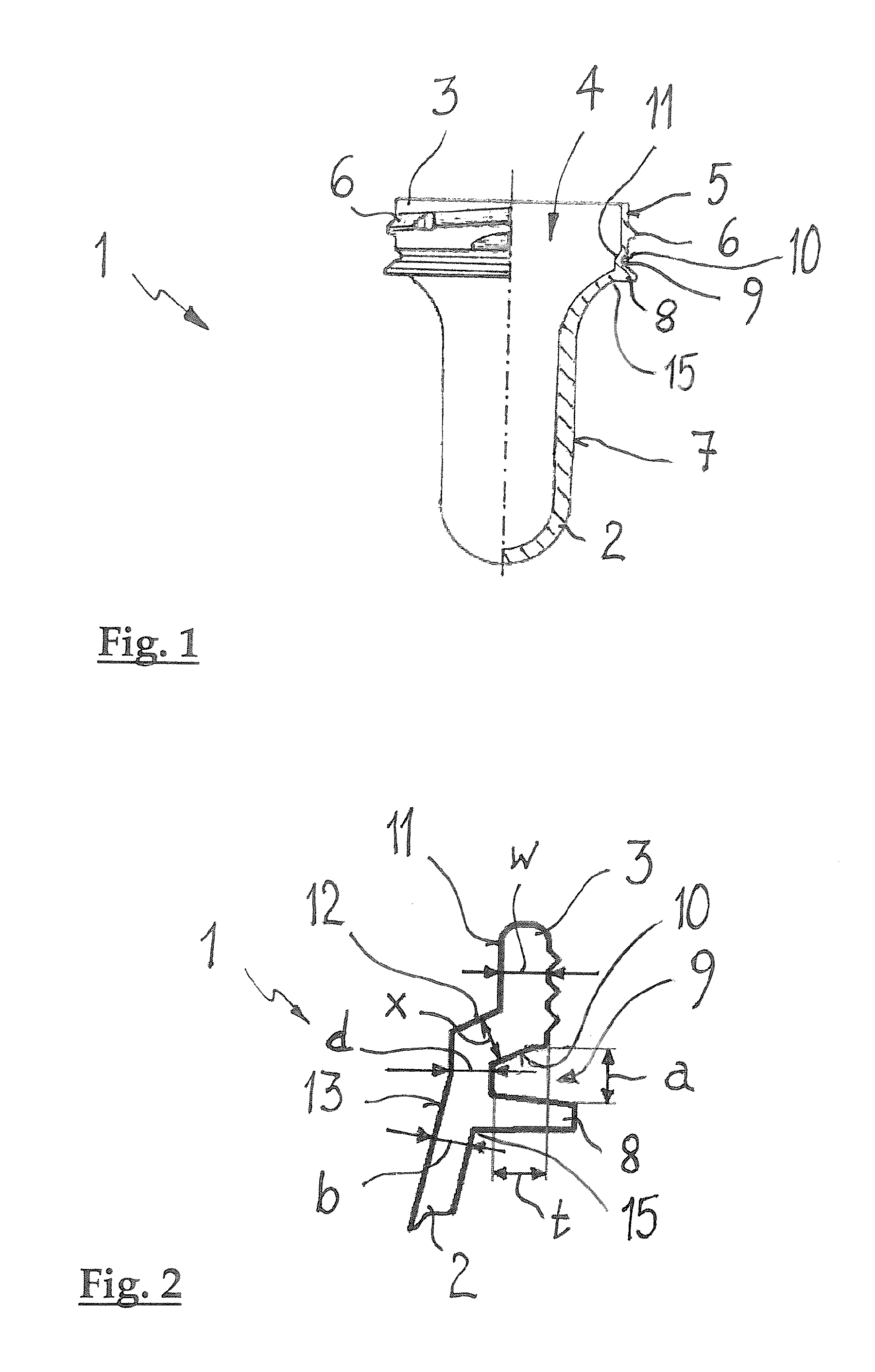 Preform for producing plastic containers in a stretch-blow-moulding process