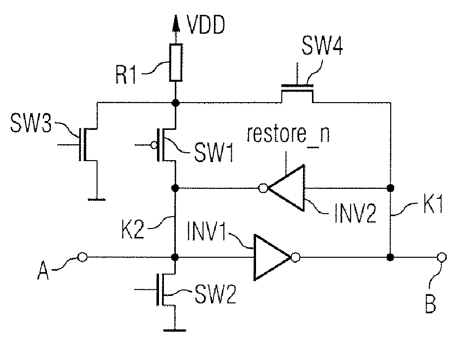 Bistable multivibrator with non-volatile state storage