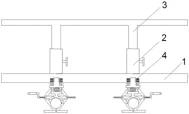 Movable supporting frame of textile machine