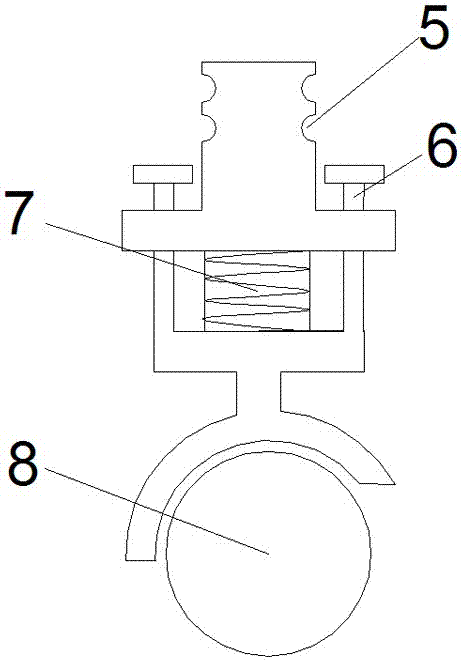 Movable supporting frame of textile machine