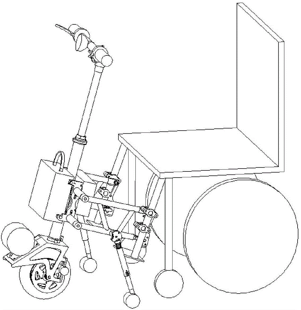 Combined electric wheelchair headstock