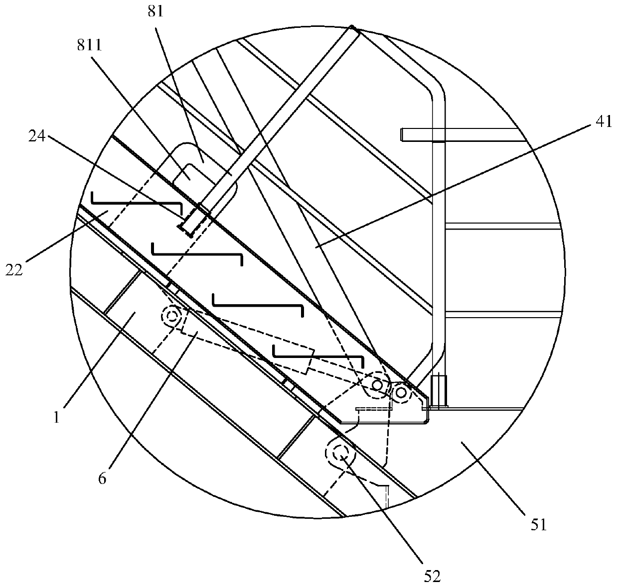 Boarding door device and ship