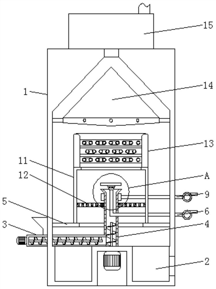 A biomass energy particle gasification combustion boiler