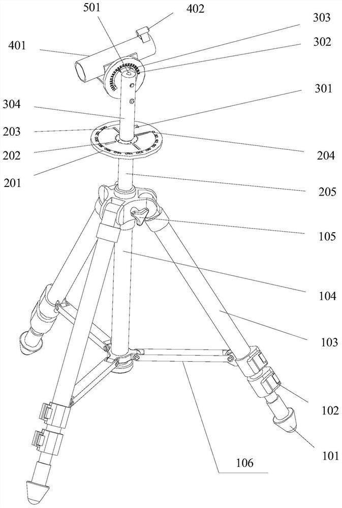 Tunnel blasting shot hole angle accurate control auxiliary device