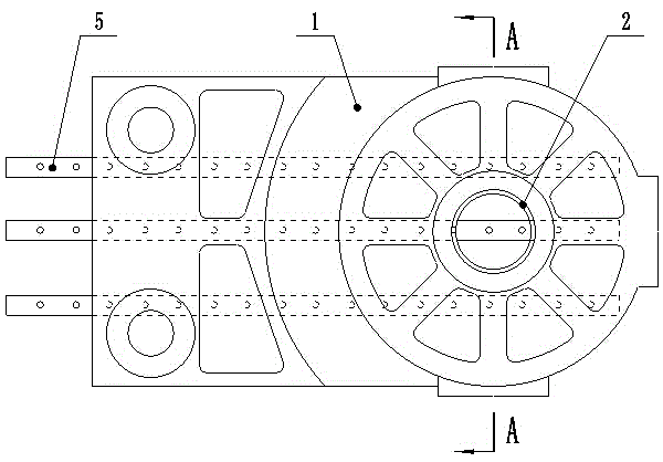 Formative technology method of single-side flange hollow box casting