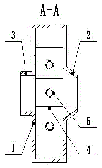 Formative technology method of single-side flange hollow box casting