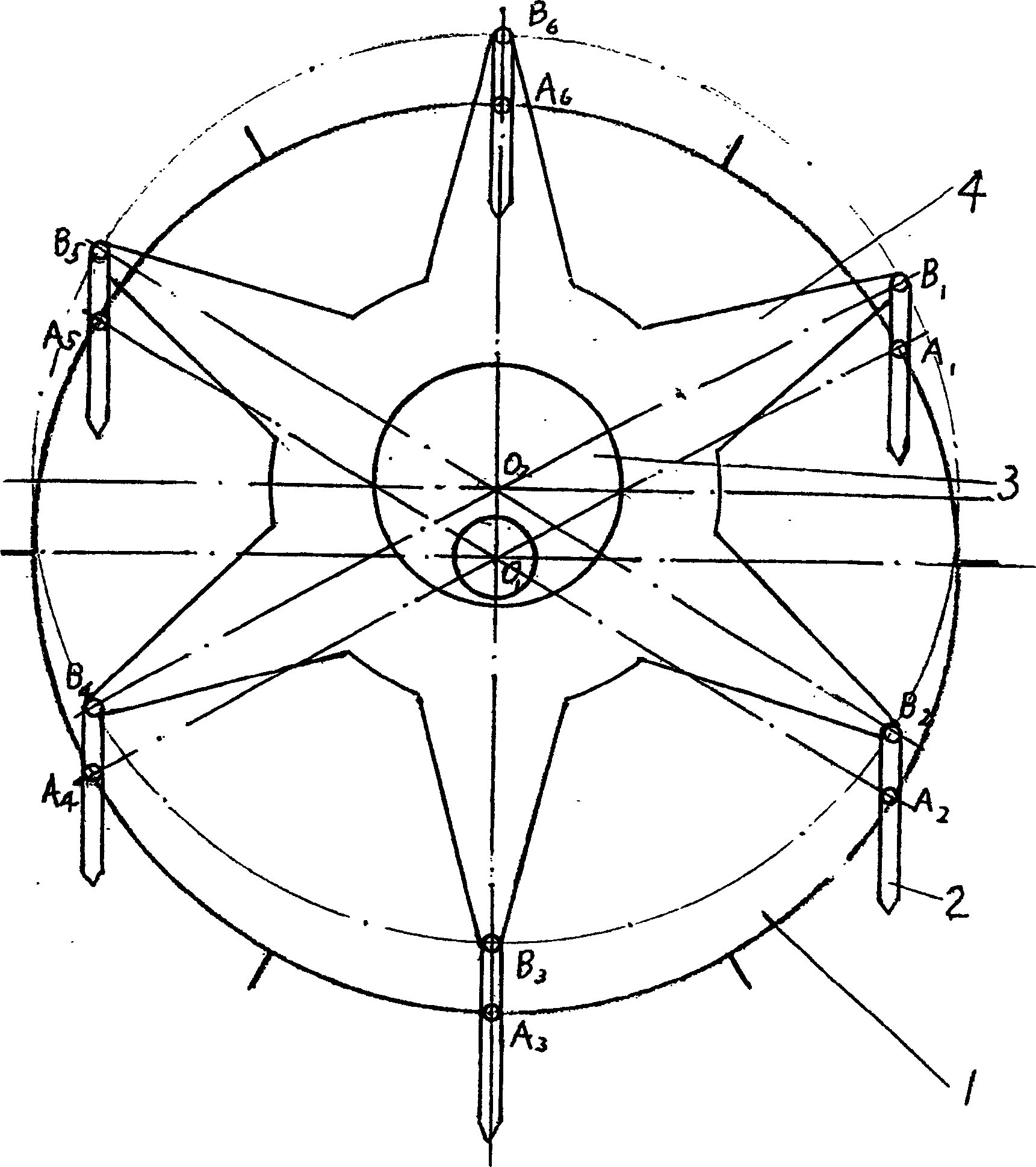 Wheel type injection irrigation device