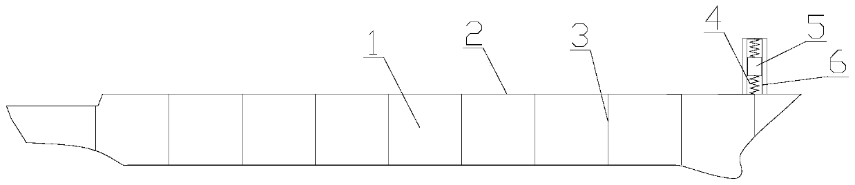 Energy conversion device for inhibiting hydroelastic vibration of hull beam and design method thereof