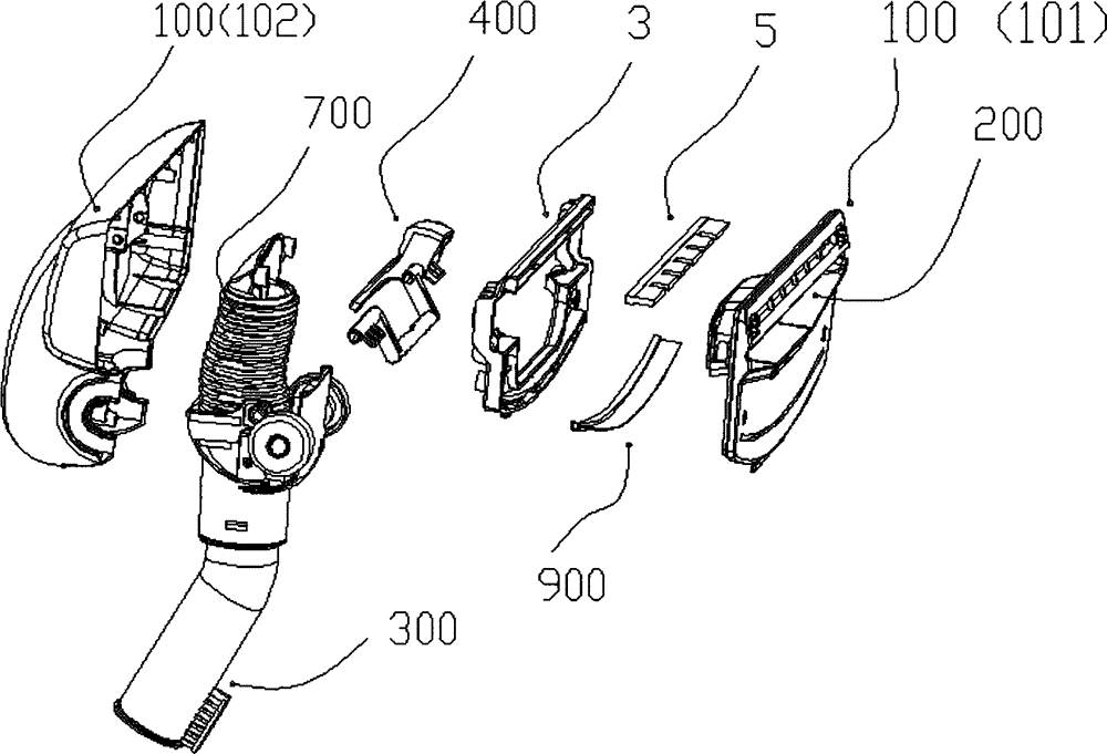 Dust collector floor brush