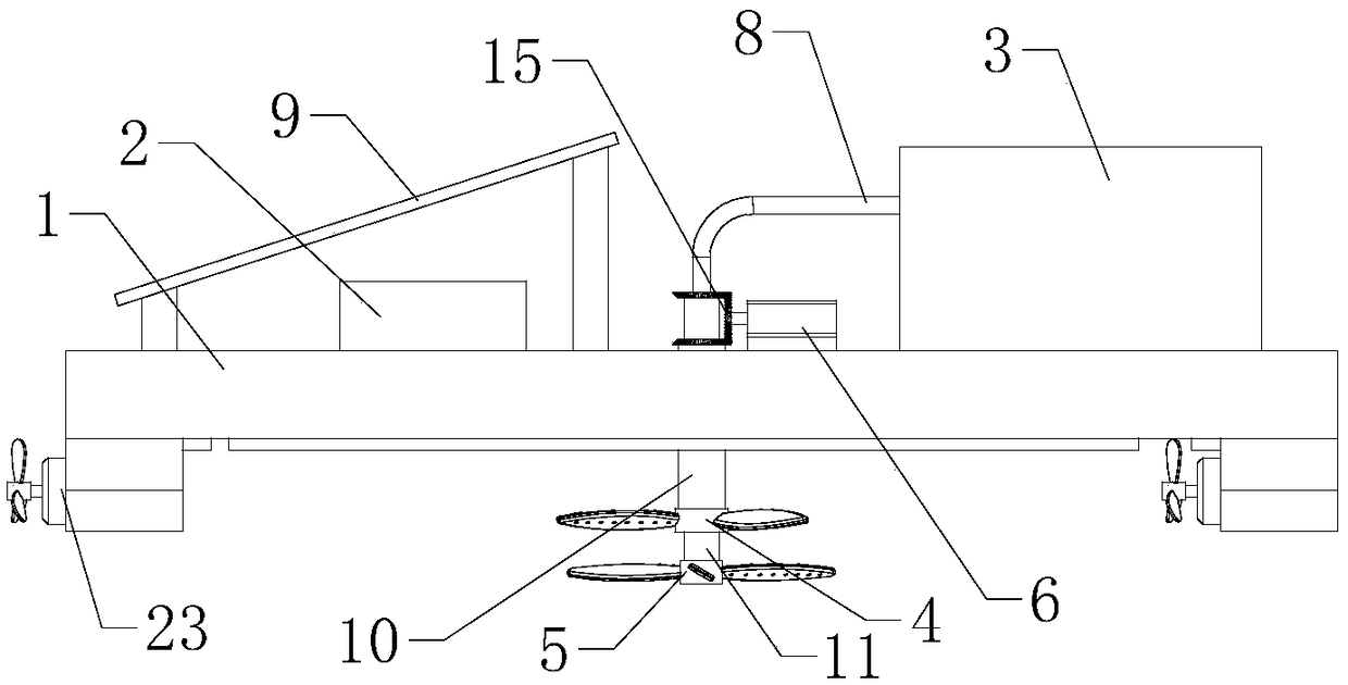 Reaction device for removing ammonia nitrogen in river channel water