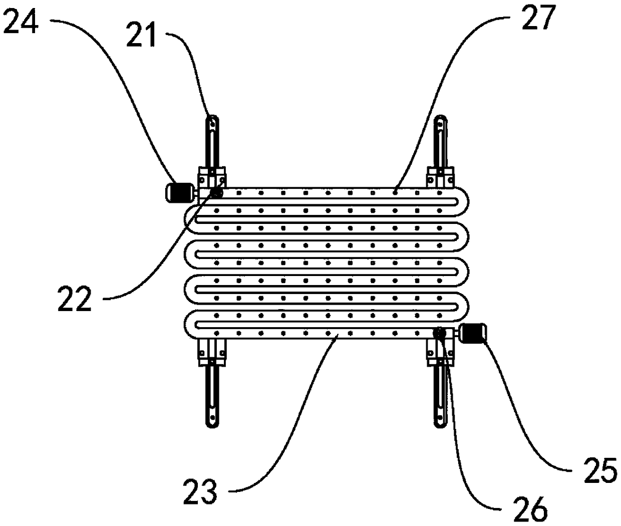 Hidden movable circulating fumigation structure