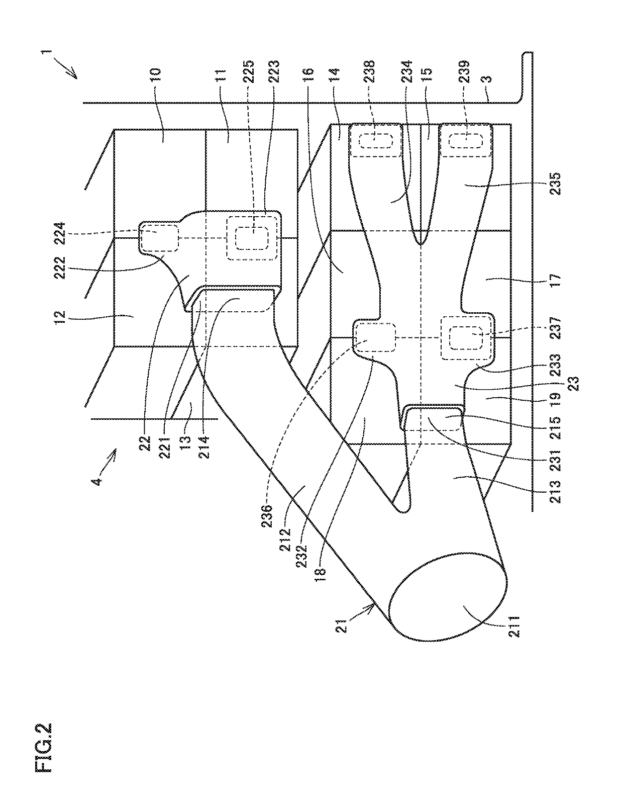 Power storage device cooling structure