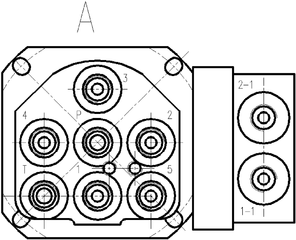 Large-flow gradual type gapless automatic limiting pilot valve for hydraulic device