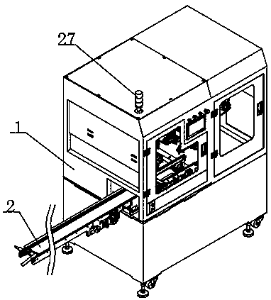 Full-automatic front face and back face gummed paper attaching machine device