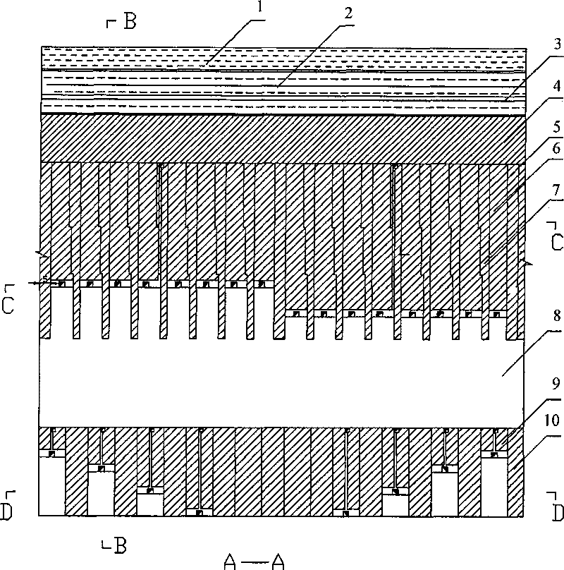 Middle-waisted bidirectional filling and mining method under canopy guard in thick and great metal mine in sea bed