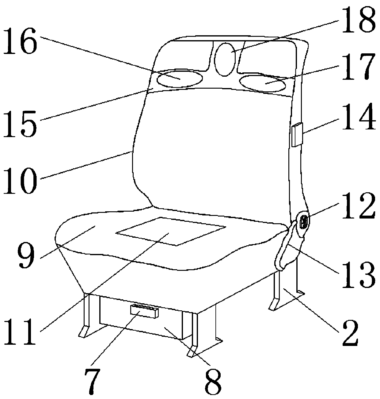 New energy automobile seat with high universality