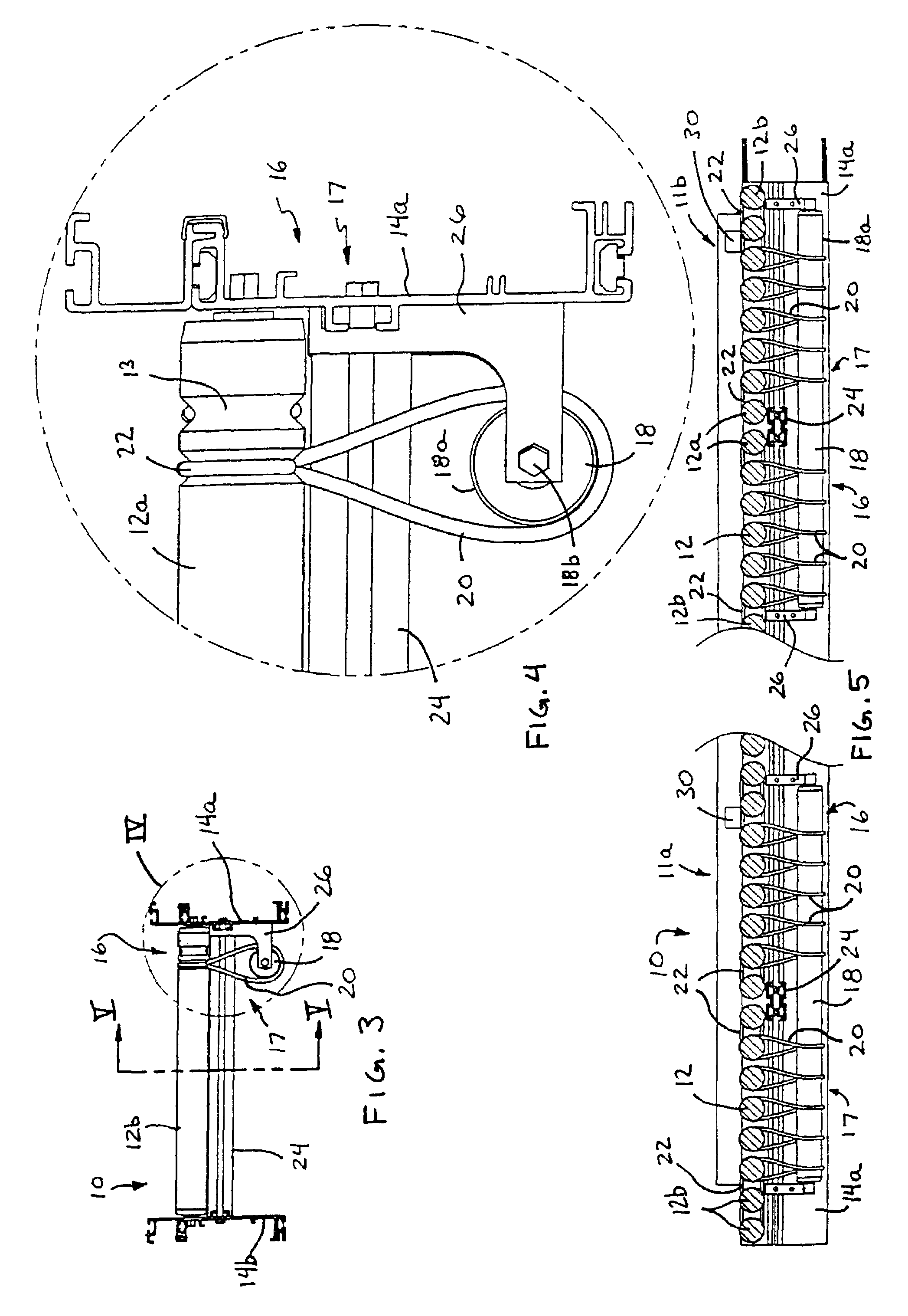 Motorized roller transverse drive