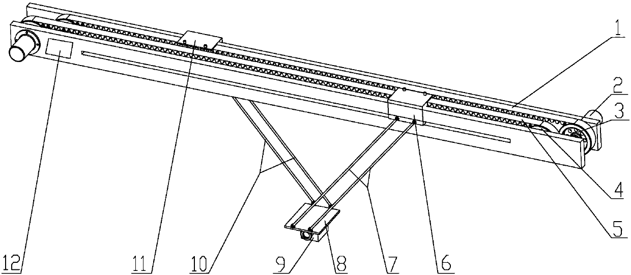 Double-synchronous-belt differential type carrying platform