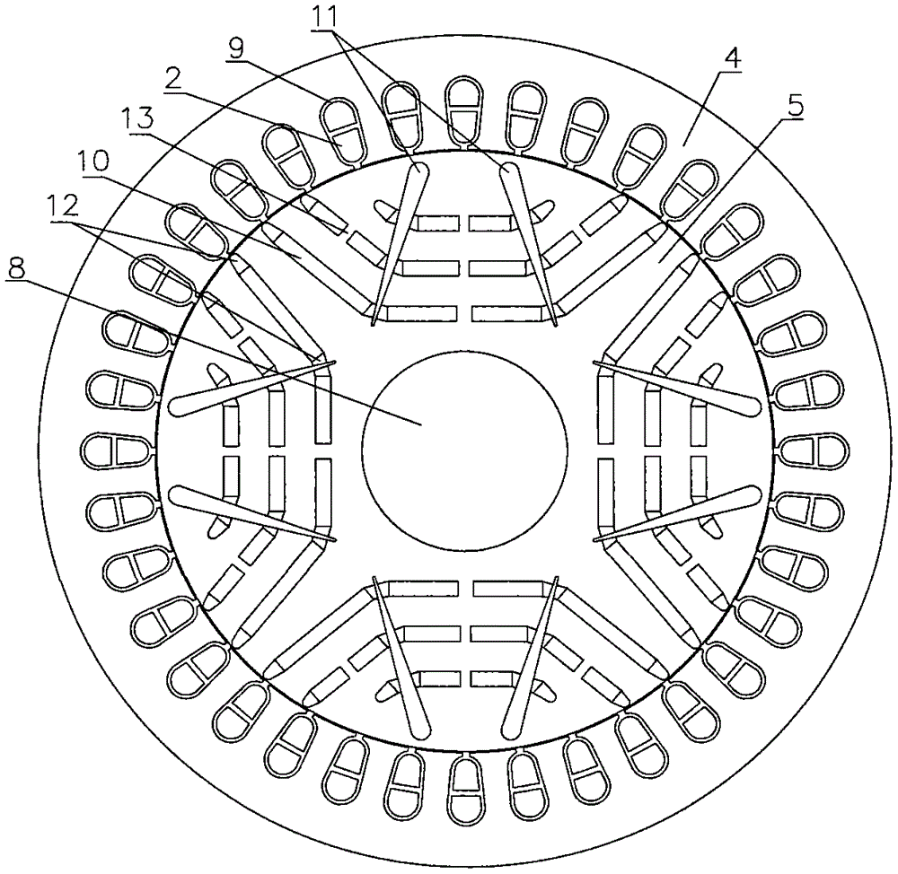 Spindle synchronous motor with wide speed regulation range for lathe