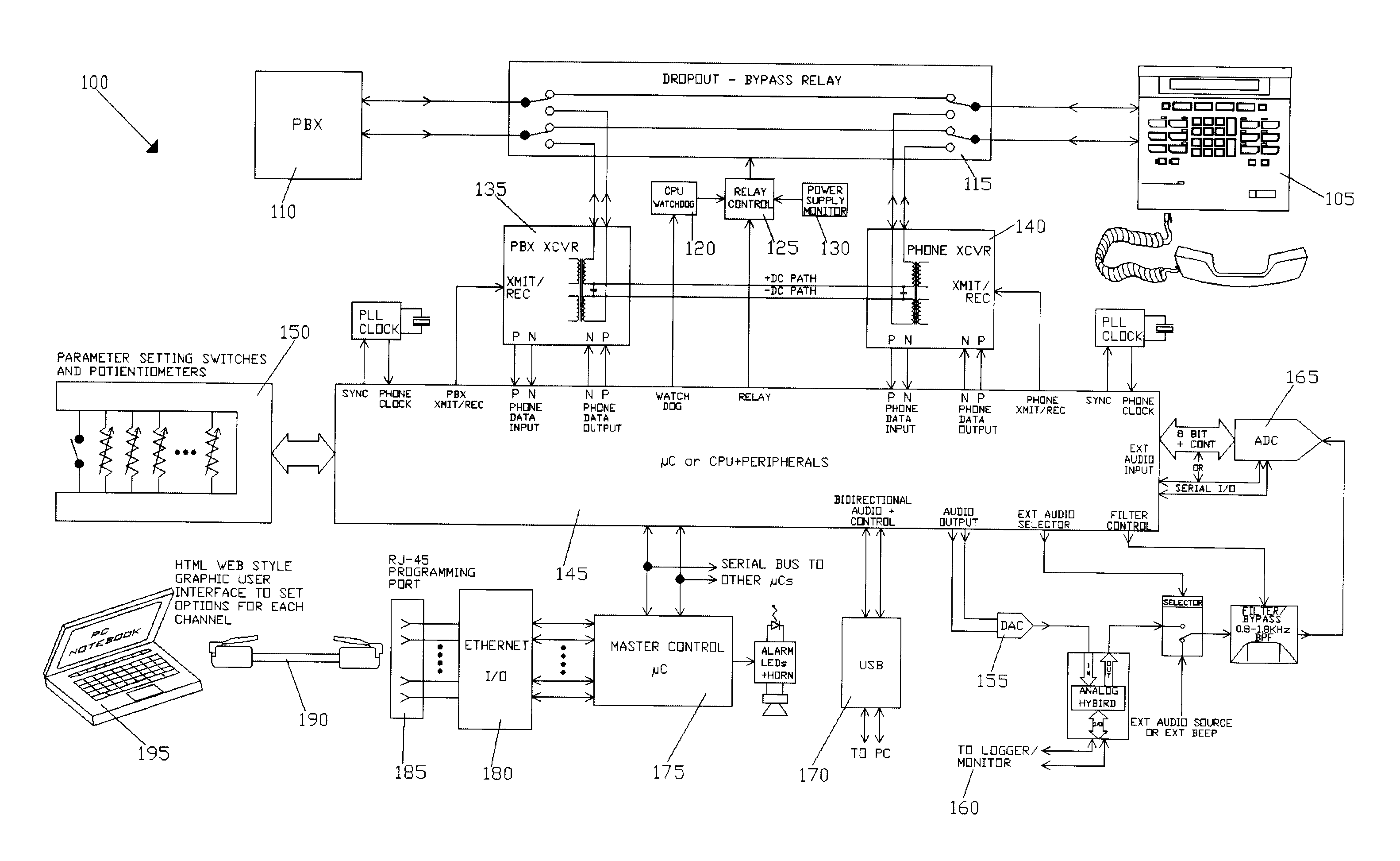 Digital telephone interface device