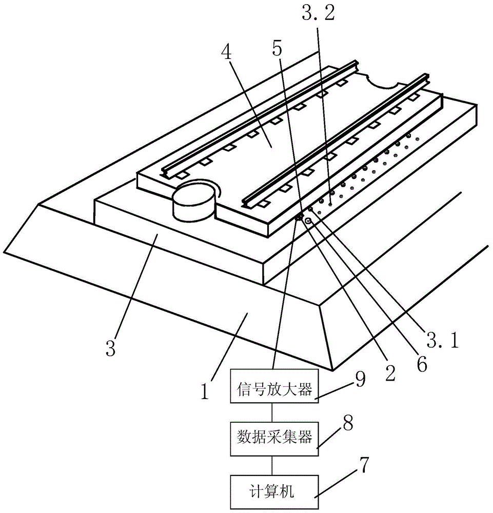 The structure and method of impact elastic wave detection for the empty state of ballastless track base of high-speed railway