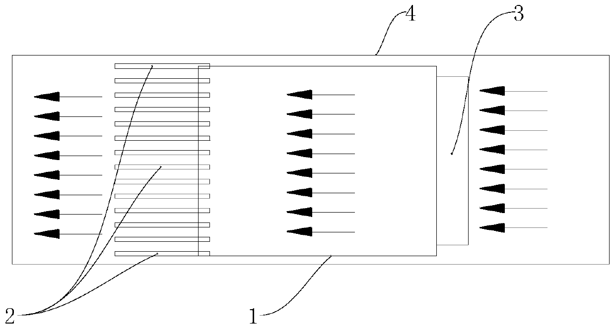 Reinforced heat dissipation flow guide device and heat dissipation module