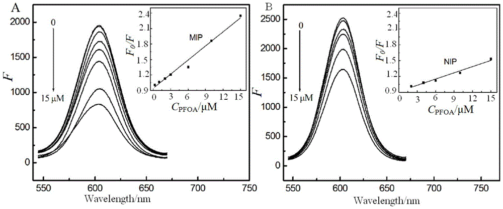 A molecularly imprinted polymer based on core-shell quantum dots and its application