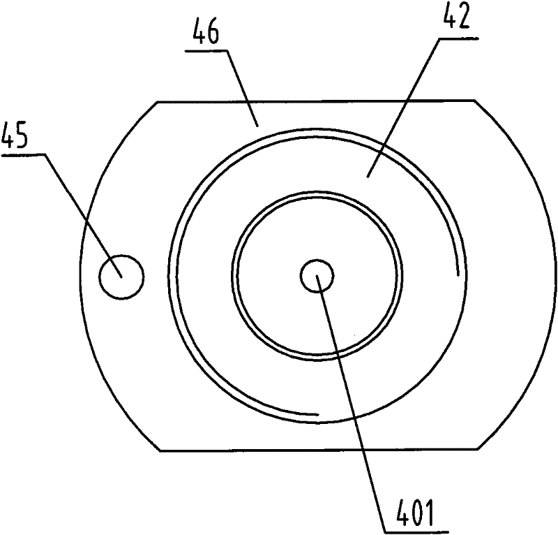 Spring end cover of exhausting brake butterfly valve and exhausting brake butterfly valve