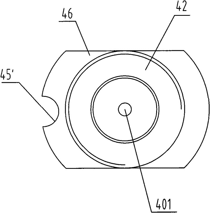 Spring end cover of exhausting brake butterfly valve and exhausting brake butterfly valve