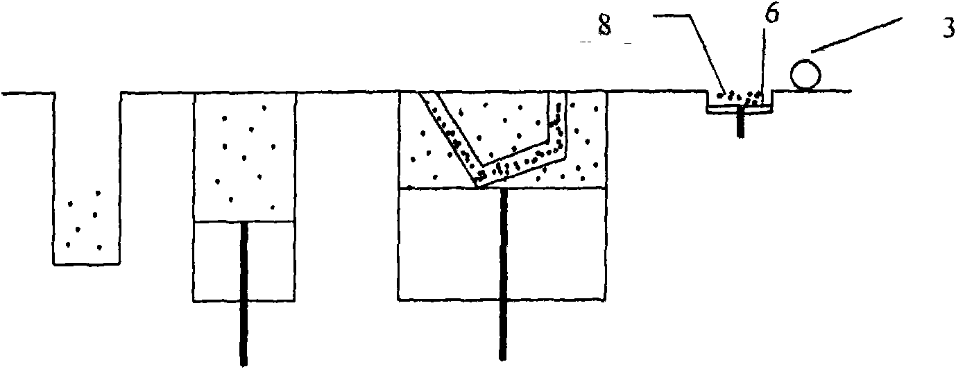 Selective laser sintered single-face powder supplying device realized by adopting powder returning groove