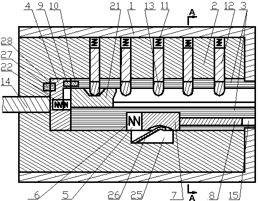 Hidden electric mixing alarming antitheft lock for asynchronous external locking machine