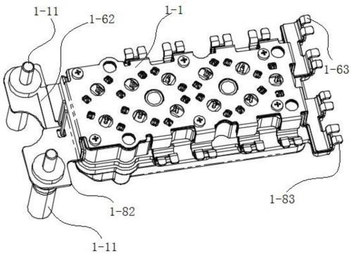 Integrated packaging electrolytic capacitor module and inverter assembly of 48v bsg inverter