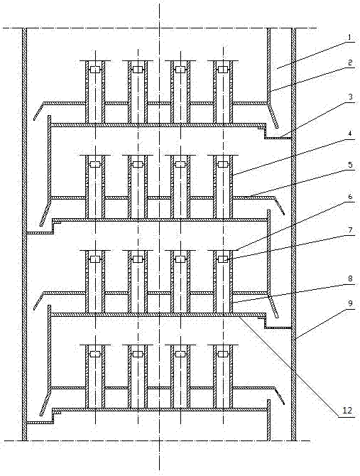 A tower gas-liquid exchange system