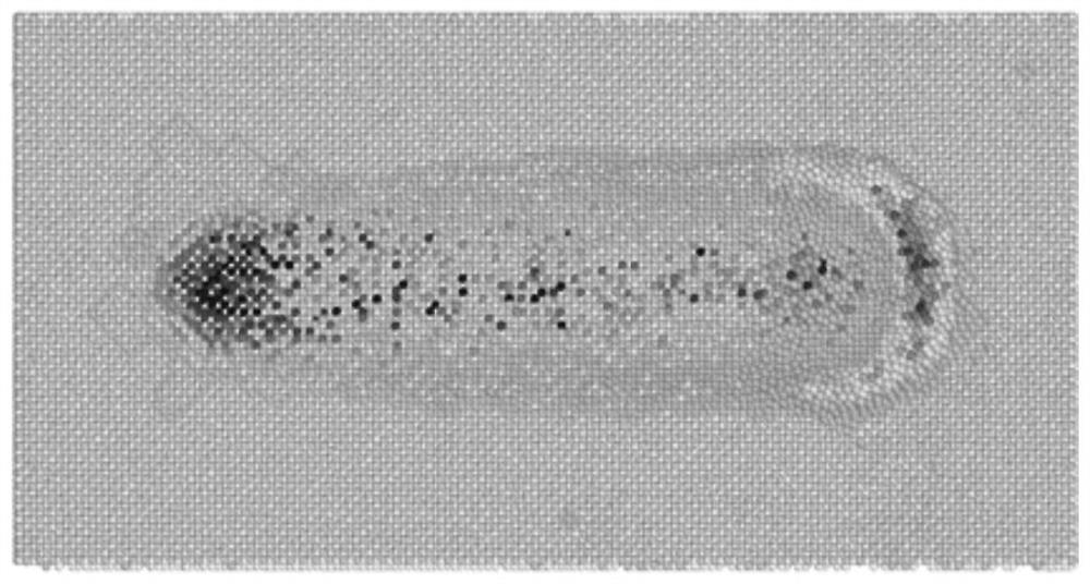 Single crystal copper two-body abrasive wear simulation method