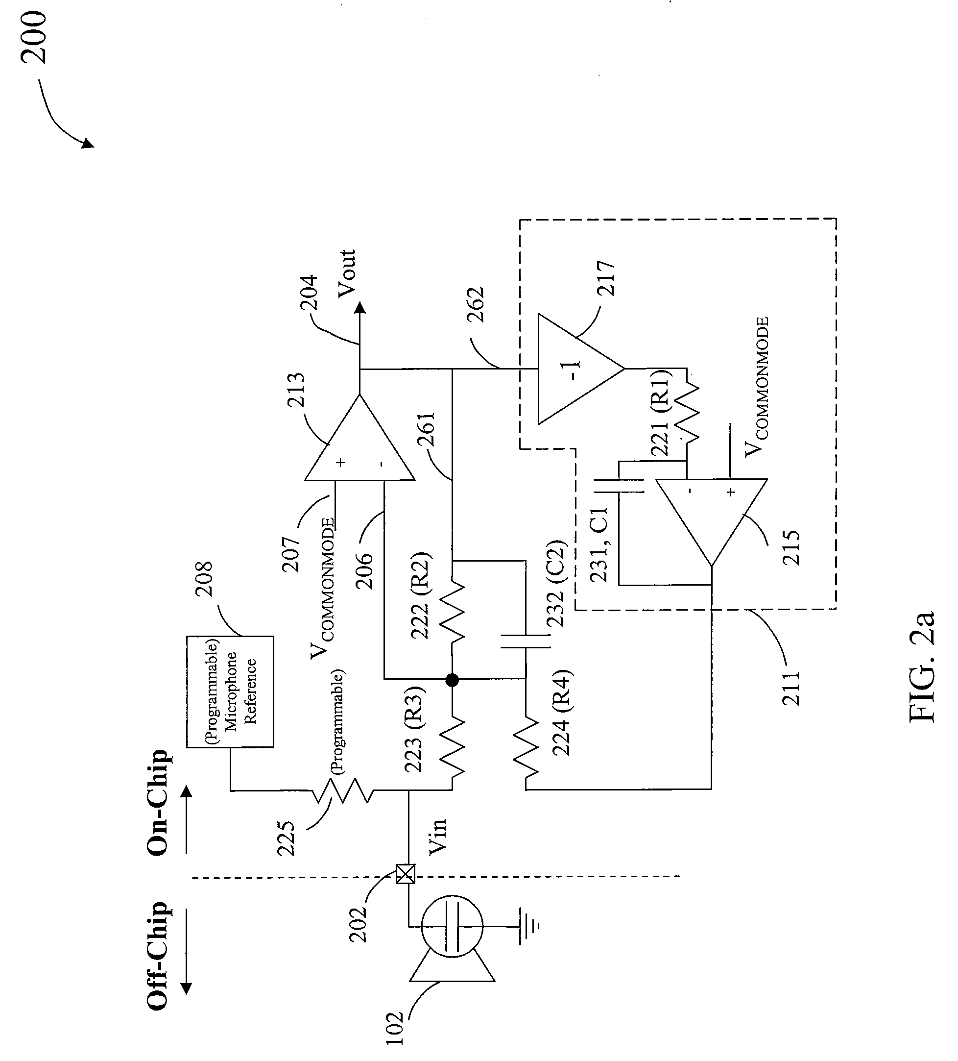 Programmable integrated microphone interface circuit