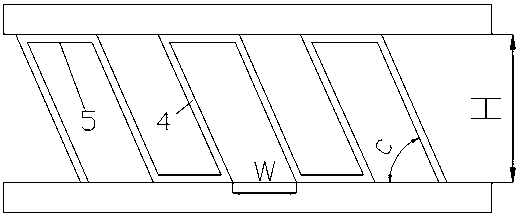 A slanted plate fin