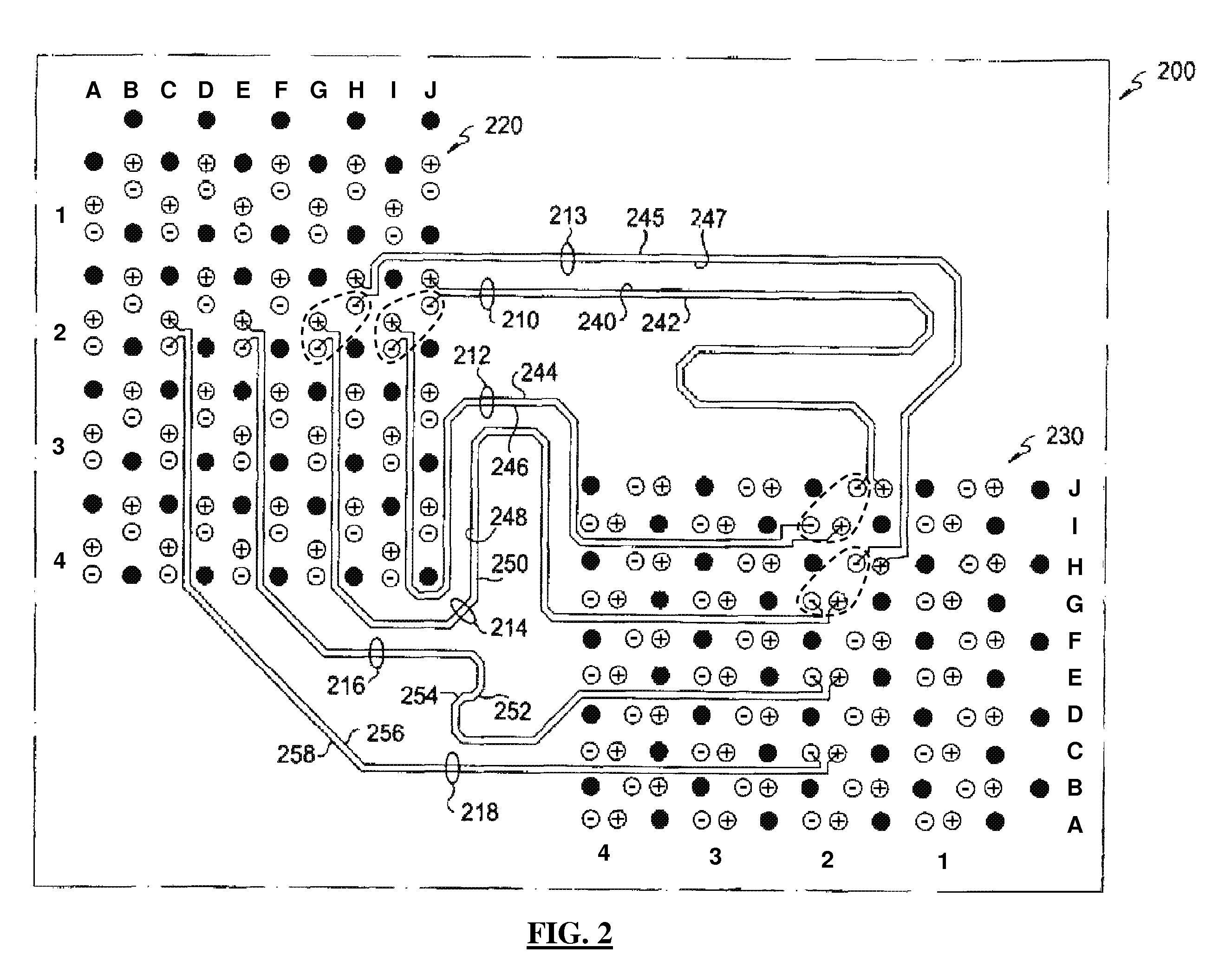 Connector assembly having adjacent differential signal pairs offset or of different polarity