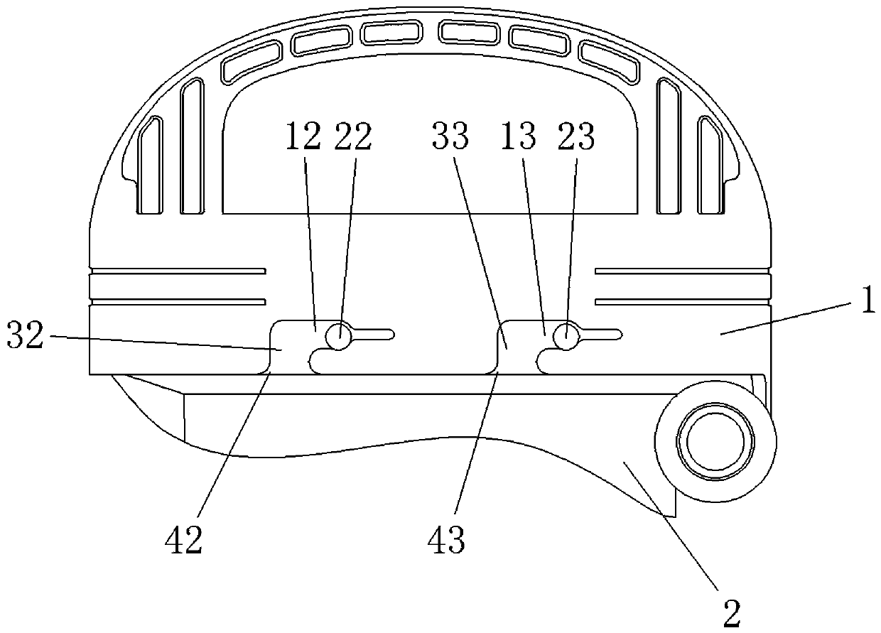 Connection structure of motor cover and base