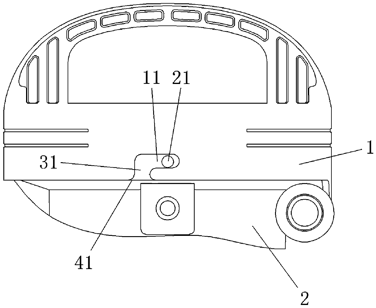 Connection structure of motor cover and base