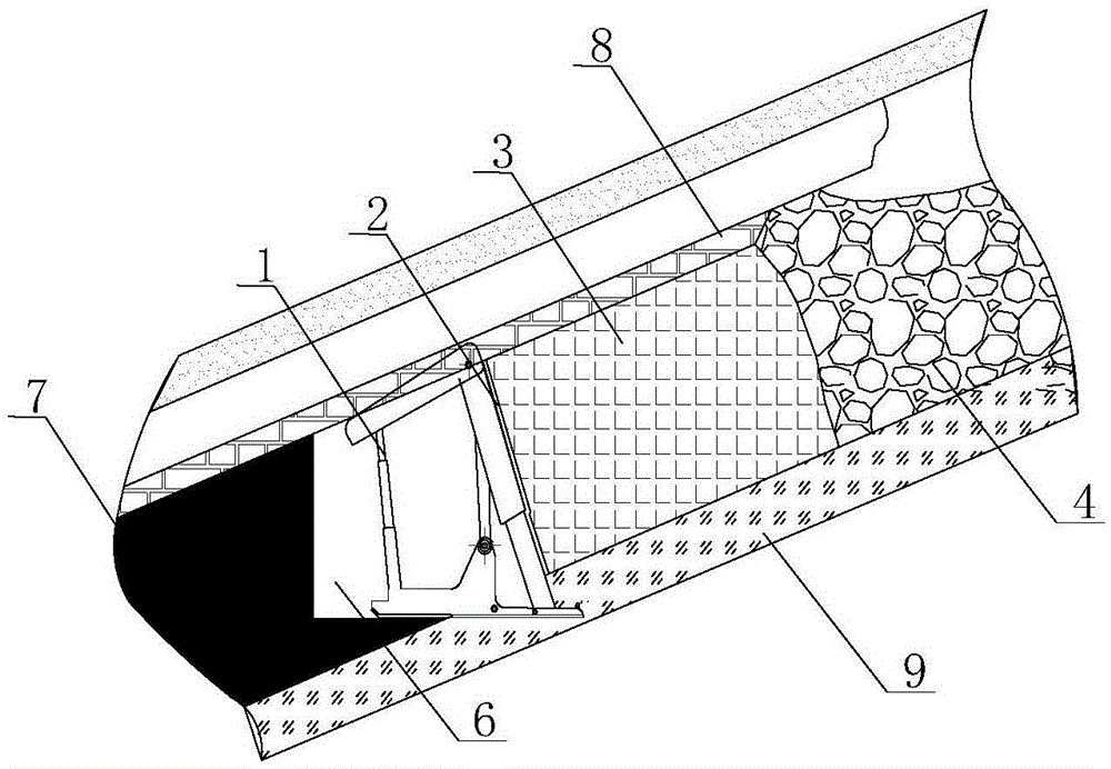 Roadside gangue mixture filling and gob-side entry retaining method for large-dip angle coal seams